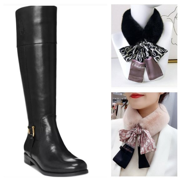 NEW Lauren Ralph Lauren Black Leather Boots - Picture 9 of 9